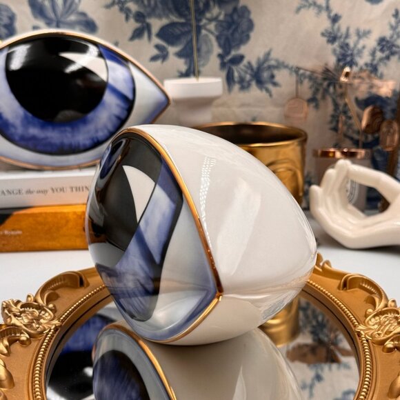 🆕 THE PROCURESS COLLECTION 🧿 All-Seeing Eye Paperweight - Decor - Blue & Gold - Picture 6 of 14